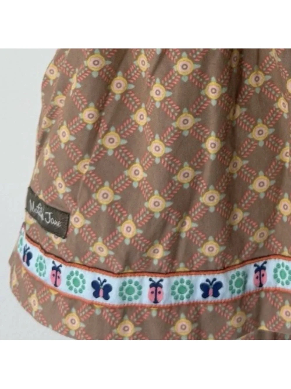 Matilda Jane Chocolaty Goodness Ethel Top 4 Brown Happy & Free Brown Pink Blue
